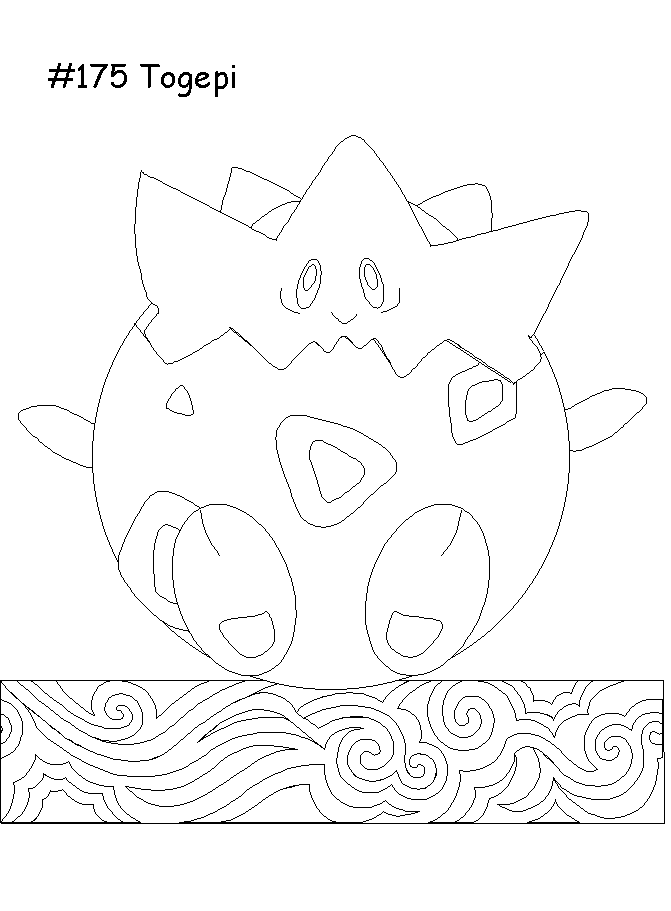 coloriage pokemon togepi